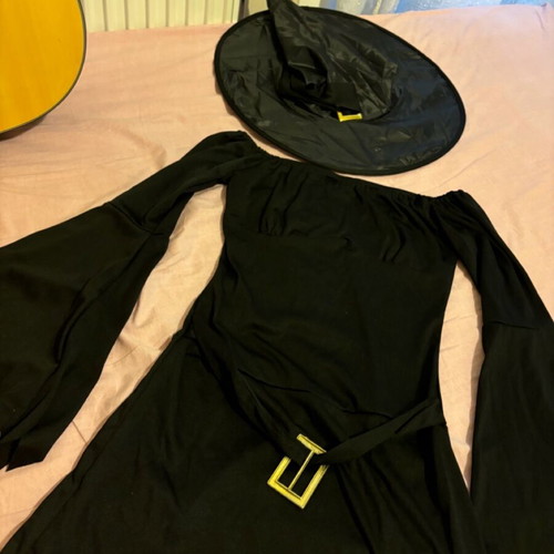 Sexy Witch Costume like new with skull necklace gift