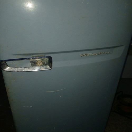 Westinghouse refrigerator used, collectible from 1950 with wear