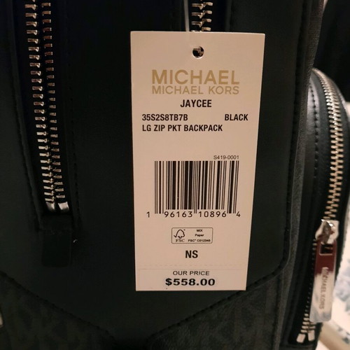 Michael Kors Jaycee black backpack new with tag