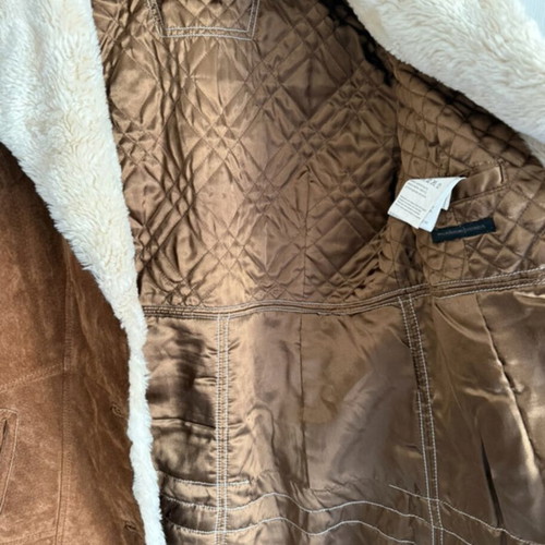Milestone brown shearling-style coat like new