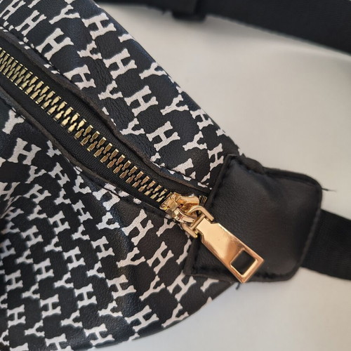 Children's waist bag like new, black with bee print