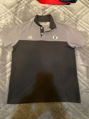PAOK Polo T-shirt πόλο μπλουζάκι μεταχειρισμένο, μέγεθος L, μαύρο και γκρι