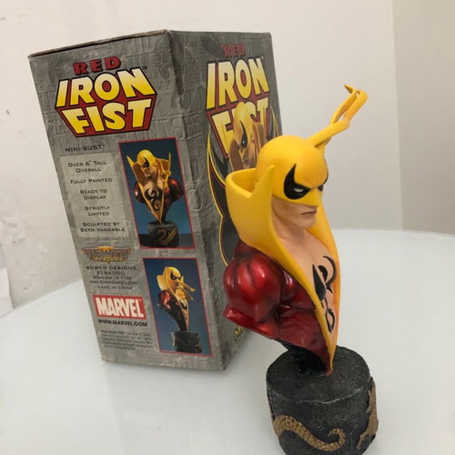 Iron Fist Red Variant Resin Bowen Bust new, Marvel Limited Edition