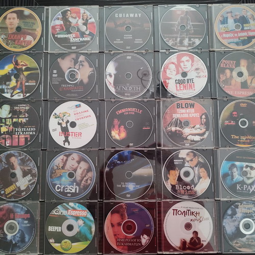 DVDs used with Greek subtitles from personal collection