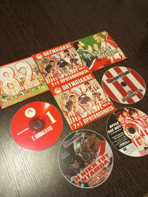 Olympiakos 8 DVDs and VCDs used
