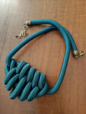 Knitted necklace unused