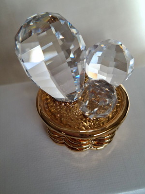Swarovski cactus in pot new