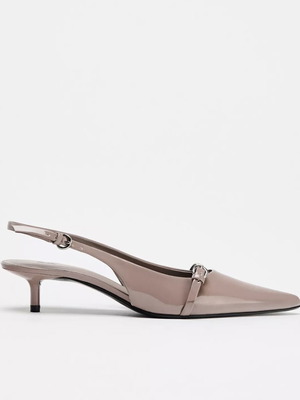 Zara women's slingback shoes new, nude/taupe, size 40