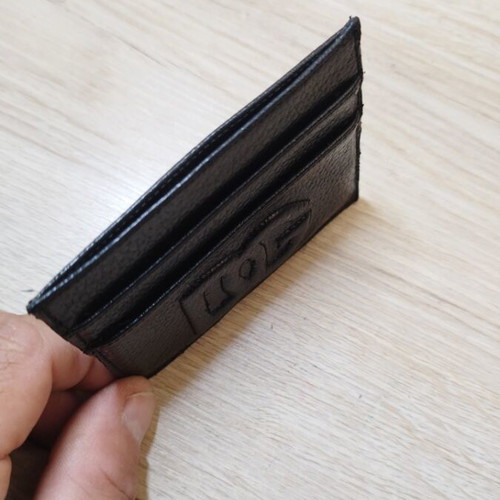 Leather wallet like new, handmade for 4 cards, black