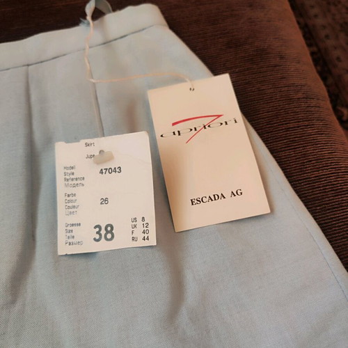 Apriori skirt blue linen with viscose knee-length new size M