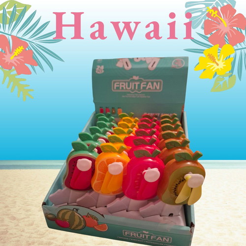 Children's fruit-shaped fans pack of 24, new