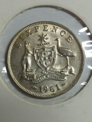 Αυστραλία Six Pence 1961 ασημένιο μεταχειρισμένο