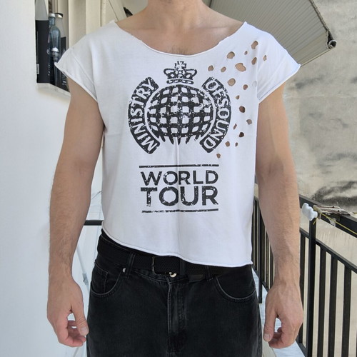 Ministry of Sound World Tour 2012 T-Shirt like new, medium, white