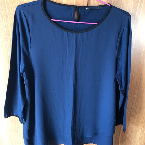 Sfera blouse new, size L, blue with black detail