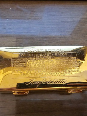 Gillette ABC Pocket Edition gold plated 24 karat like new