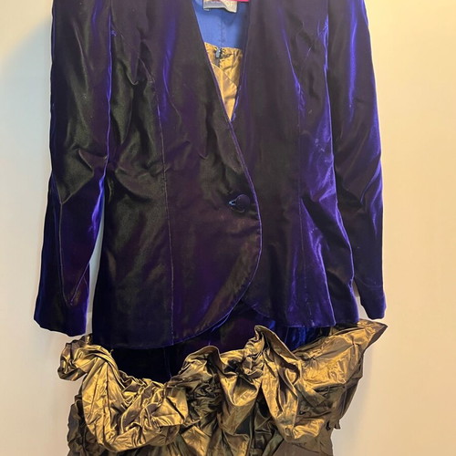 Polatof dress and jacket like new, purple velvet, size S