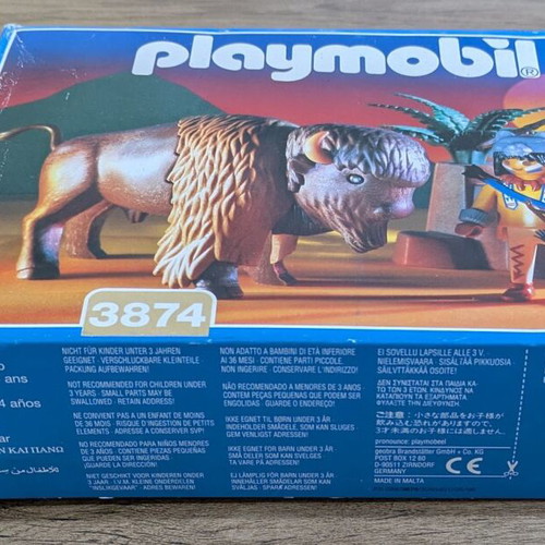 Playmobil Western 3874 Bison Hunters set used with box