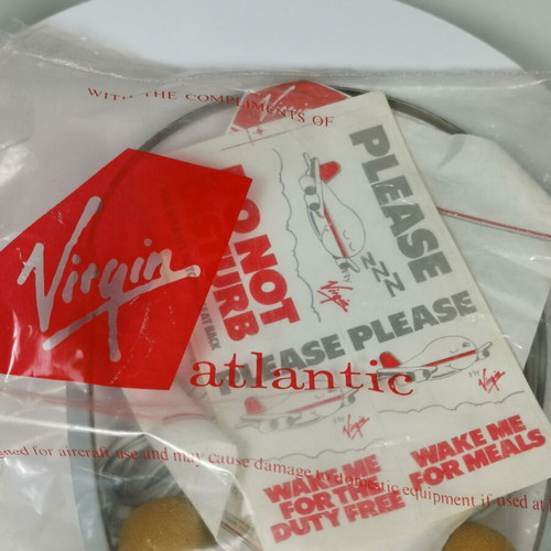 Vintage Virgin airline headphones used
