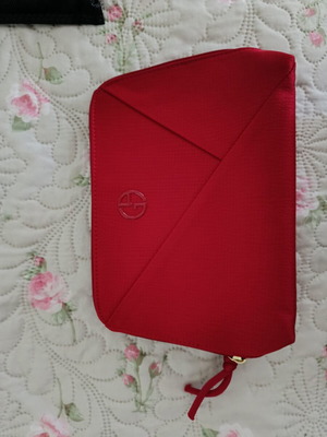 Armani toiletry bag new, red