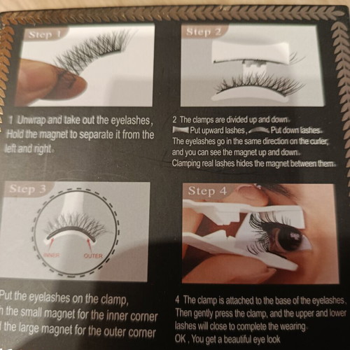 Magnetic Eyelashes and Eyelash Curler like new, reusable fiber