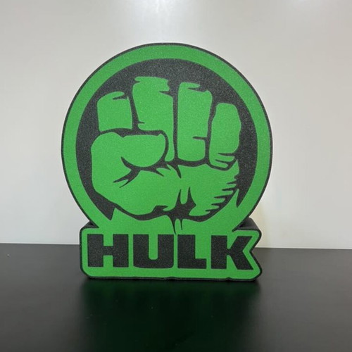 3D print lightbox Hulk fist, 18x20x4 cm, USB powered