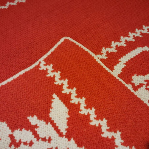 Handmade wool blanket vintage, like new, 1.70x2.00 m