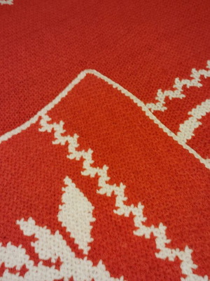 Handmade wool blanket vintage, like new, 1.70x2.00 m