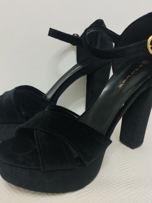 Beatris black high-heeled sandals like new, size 40