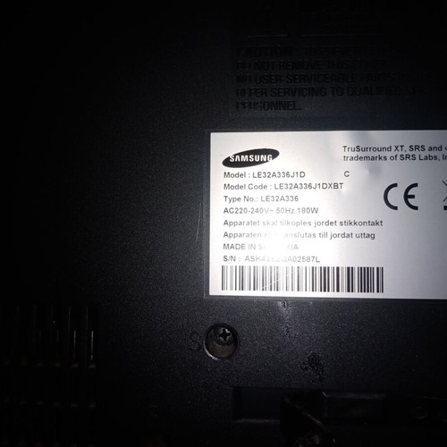 Samsung 32" TV used with Edision decoder synchronized