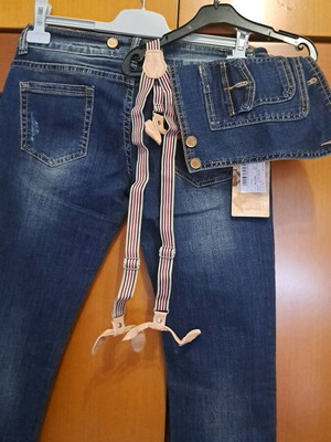 Sexy Sense denim overalls new, size XL, blue