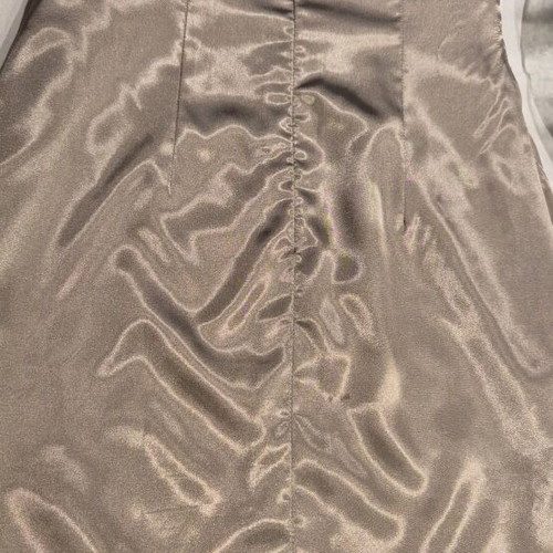 Satin dress like new, size small-medium, ice gray color