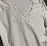Vintage white blouse with embroidered beads like new