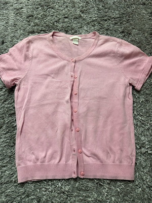 Women's pink H&M cardigan used, knitted with buttons
