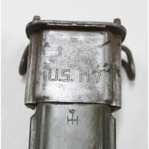 WW2 U.S Army M1 Garand Bayonet Scabbard used (U.S M.7)