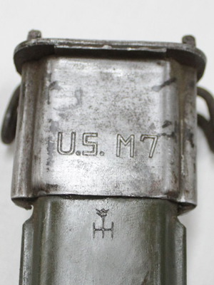 WW2 U.S Army M1 Garand Bayonet Scabbard used (U.S M.7)