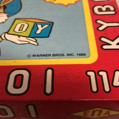 Retro Board Game EPA 1989 - Cubes 114: Alphabet & Numbers Bugs Bunny Warner Bros