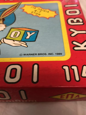 Retro Board Game EPA 1989 - Cubes 114: Alphabet & Numbers Bugs Bunny Warner Bros