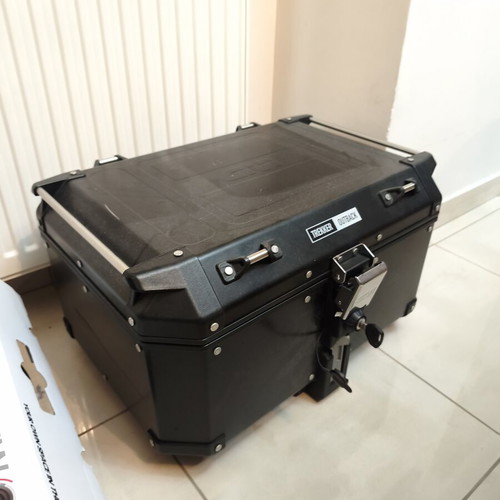 Hepco & Becker motorcycle top case 58 liters used with lock