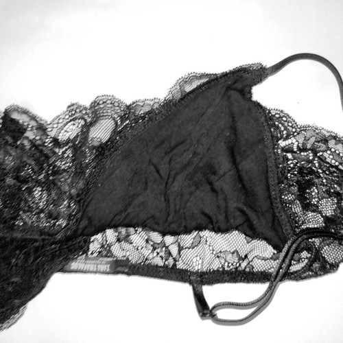 Zara lace bralette used, black, triangular