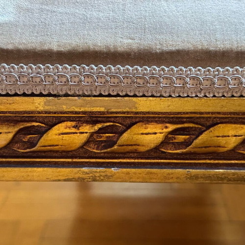 Vintage Louis XVI bench used with golden patina 100x45 cm