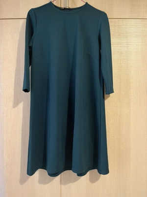Petrol long-sleeve dress Stradivarius like new, size Small