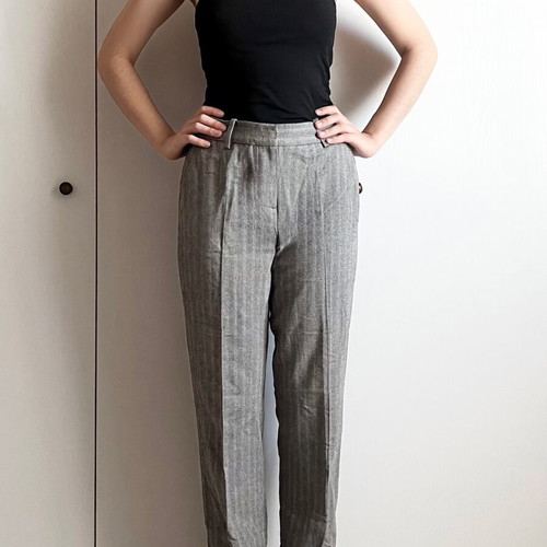Tailored striped gray Zara pants size S used