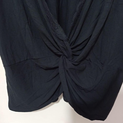 Black backless top size L, viscose