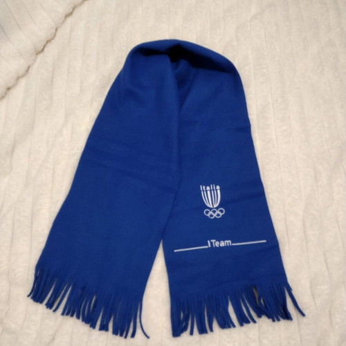 Vintage fleece scarf royal blue like new with Italy logo 2016-2018