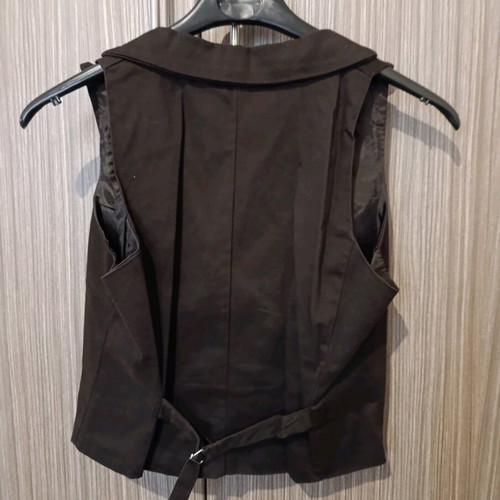 Suede sleeveless vest brown medium like new