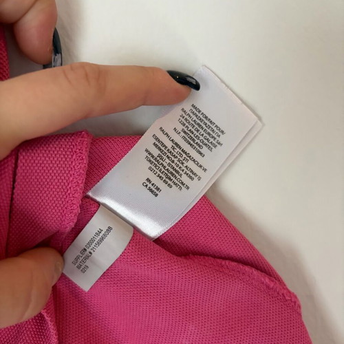 Polo Ralph Lauren T-shirt fuchsia, slim fit, like new, size Small