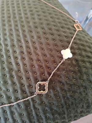 Long necklace used gold color