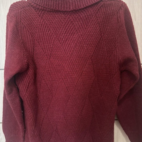 Turtleneck sweater used, red, size M