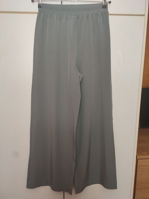 Bershka Wide Summer Pants with Pockets like new, gray, size M