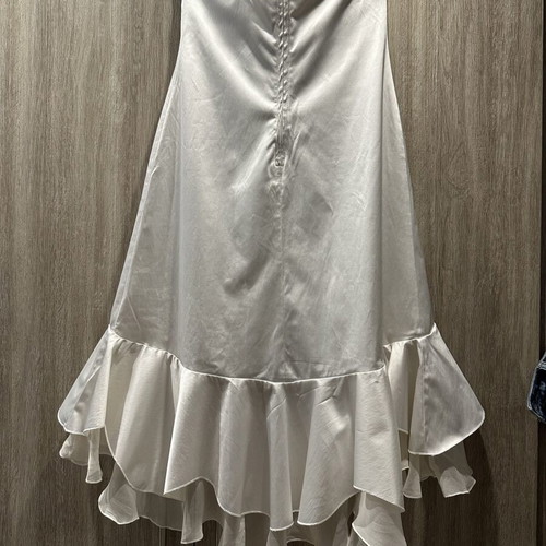Vintage Y2K Satin Hi-Low Dress like new, ivory